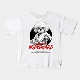 My family's Bodyguard - Maltese Dog Karate Master. Light version Kids T-Shirt